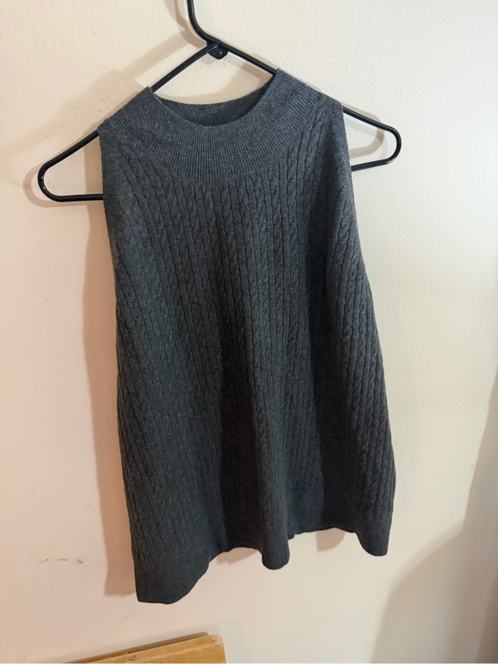 NWT a new day Size 2x Cashmere like Charcoal sleeveless mock neck sweater